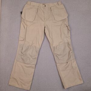 Blaklader Cargo Pants Mens 38x31‎ Brown Beige Utility Work Double Knee Pockets